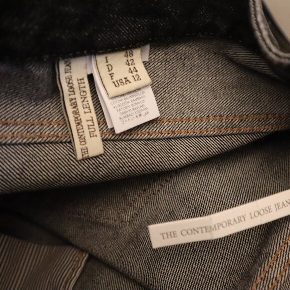 Brunello Cucinelli Monili Tab Jeans Black Denim Relaxed Size 12 New Tag $1,895 - Picture 15 of 16